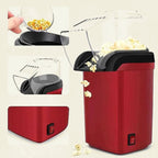 Arenzza mini popcorn maker for home movie nights and parties, compact kitchen appliance with a sleek design and popcorn bowl.