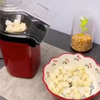 Arenzza mini popcorn maker for home use, compact kitchen appliance ideal for parties and movie nights, with a clear viewing window.