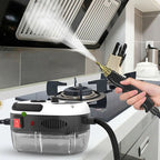 Arenzza 2500W handheld high-temperature pressurized steam cleaner for housework and kitchen cleaning, with a sleek design and ergonomic handle.
