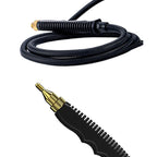 Arenzza 2500W handheld high-temperature steam cleaner for housework, showing its compact design and steam nozzle in use.