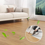 A set of five wood grain peel and stick floor tiles by Arenzza, showing self-adhesive, waterproof, easy-to-install design for home flooring.
