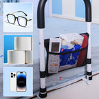 Arenzza bedside handrail railing for elderly and pregnant women, mounted on a bed for added safety and support.