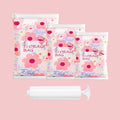 Arenzza space-saving vacuum storage bags for clothing and bedding, showcasing compressed items in a clear plastic bag.