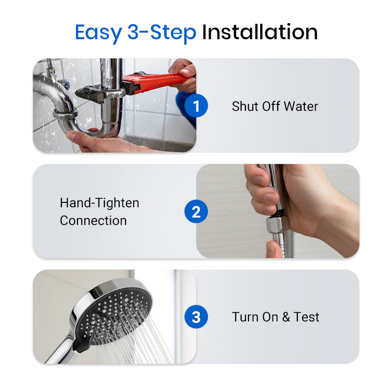 Arenzza high-pressure rainfall shower head with adjustable angle and easy-clean nozzles for refreshing showers.
