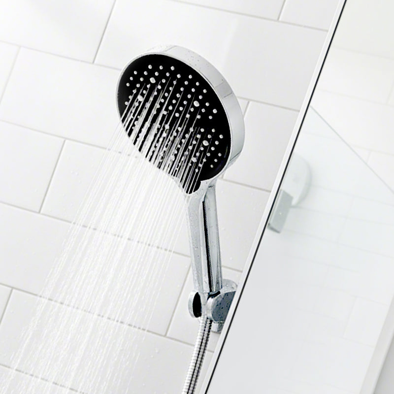 Arenzza high-pressure rainfall shower head with 360° adjustable angle, easy-clean nozzles, universal fit, ideal for refreshing showers