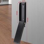 Arenzza magnetic stainless steel door stopper attached to a door and wall in a houseware and kitchen setting.