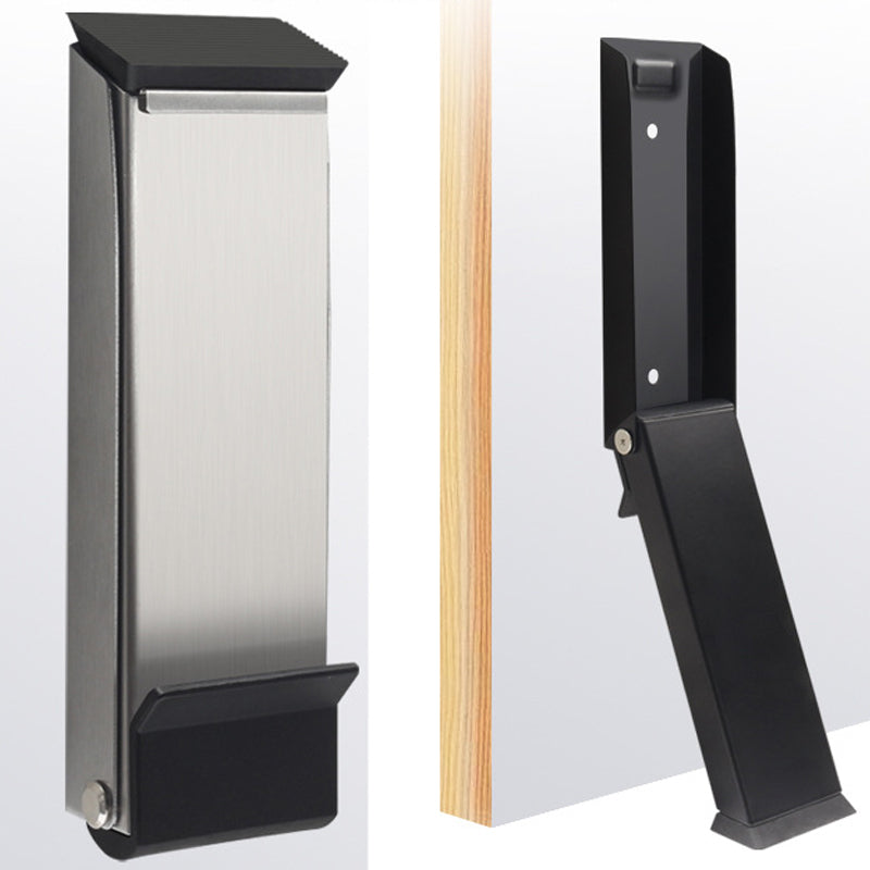 Arenzza magnetic stainless steel door stopper mounted on a wall, designed to hold doors open securely in houseware and kitchen settings.