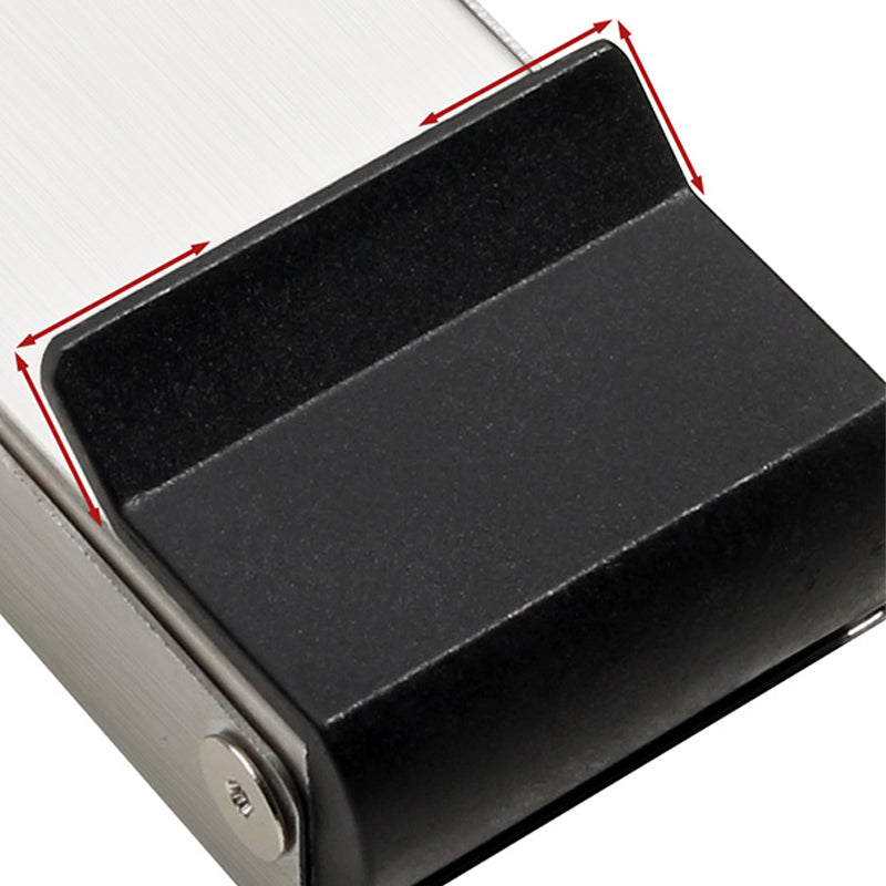 Arenzza magnetic stainless steel door stopper attached to a door in a kitchen or houseware setting, holding the door open securely