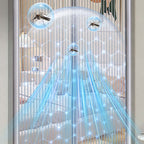 Arenzza heavy-duty magnetic screen door with self-sealing design, pet-friendly, installed on a doorway to keep bugs out and allow fresh air.