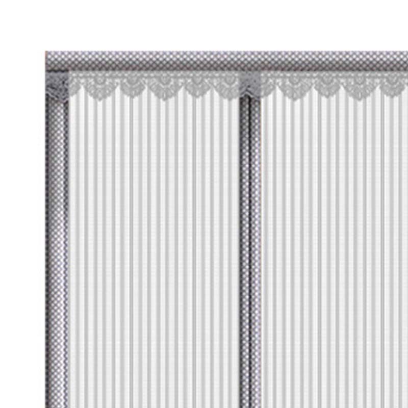 Aarenza heavy-duty magnetic screen door with self-sealing design, pet-friendly, installed on a backdoor opening, keeping bugs out and fresh air in.