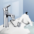 Arenzza TTZZ 1440° rotatable faucet aerator extension attached to a kitchen sink for versatile water flow control.