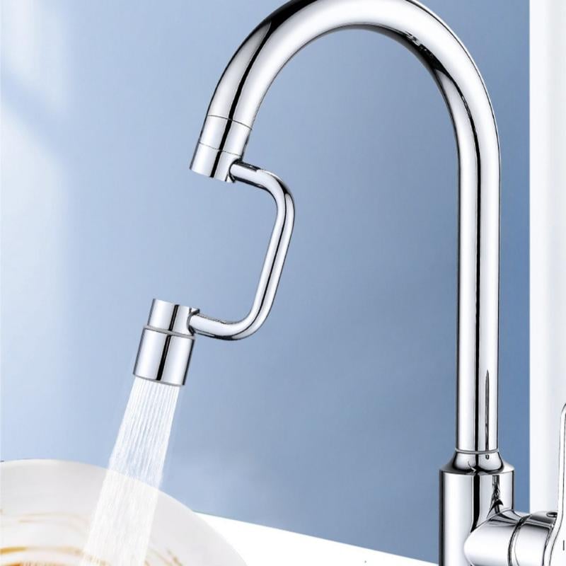 Aarenza TTZZ 1440° rotatable faucet aerator extension attached to kitchen faucet for versatile water control in houseware and kitchen use.