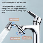Arenzza TTZZ 1440° rotatable faucet aerator extension attached to kitchen faucet for versatile water control.