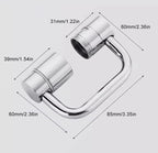 Arenzza TTZZ 1440° rotatable faucet aerator extension installed on kitchen sink faucet for versatile water flow control.