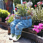 Arenzza 3D jeans-shaped flower pot designed for houseware and kitchen use, featuring a creative denim-inspired design.