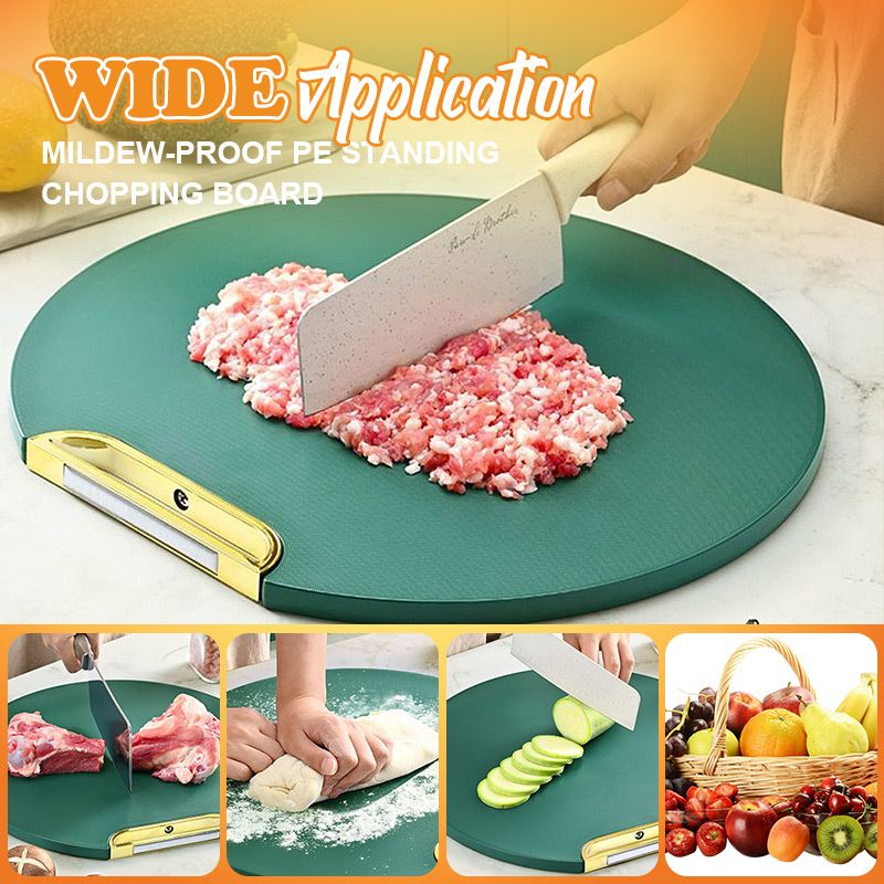 Arenzza antibacterial double-sided standing chopping board for kitchen use, featuring a durable, hygienic design with handles for easy handling.