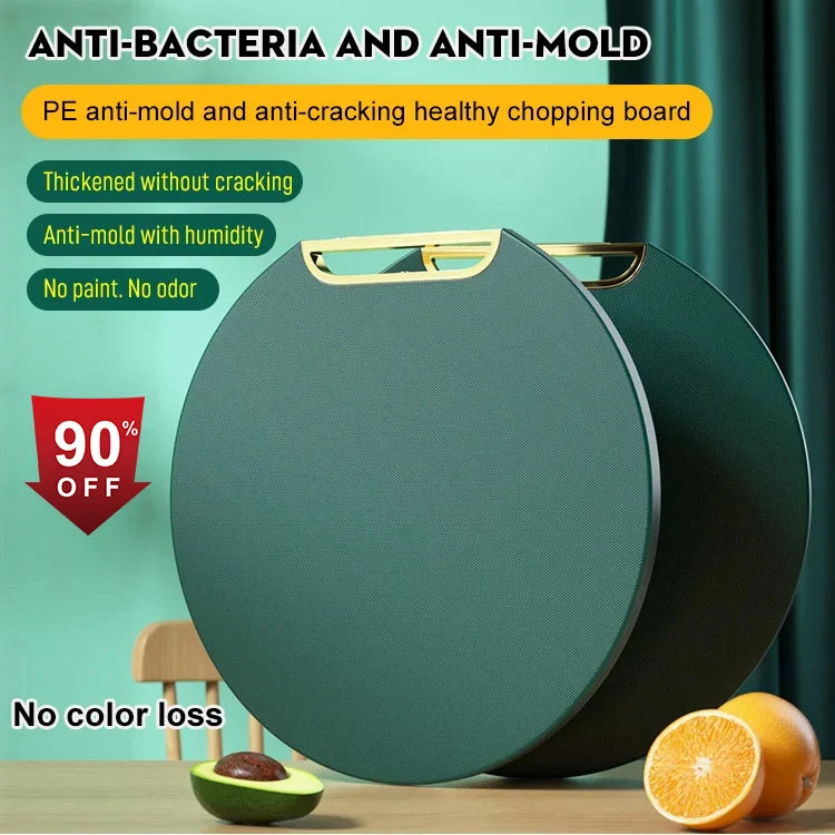 Arenzza antibacterial double-sided standing chopping board with handles, designed for kitchen food prep and hygiene.