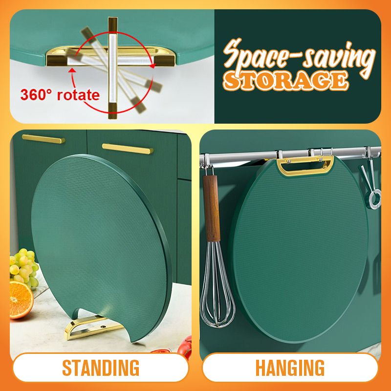 Arenzza antibacterial double-sided standing chopping board with non-slip feet, designed for kitchen food prep and hygiene.