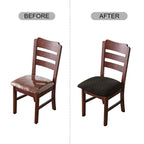 Aarenza waterproof chair seat cover for dining room, made of durable fabric, fits standard dining chairs, protects against spills.