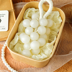Arenzza artisan strawberry and grape cluster soap with realistic fruit shapes, perfect for houseware and kitchen decor.
