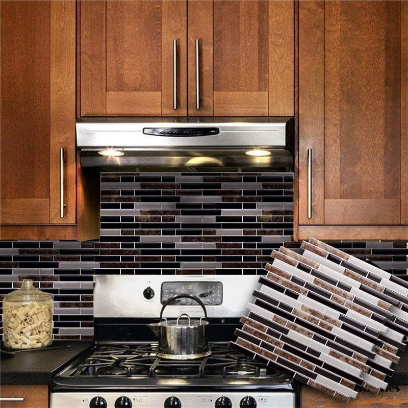 Arenzza crystal tile self-adhesive 3D wall sticker for kitchen or house decor, featuring a geometric crystal pattern on a wall.