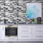 Aarenzza crystal tile self-adhesive 3D wall sticker for home decor, featuring a glossy, textured geometric design on a wall.