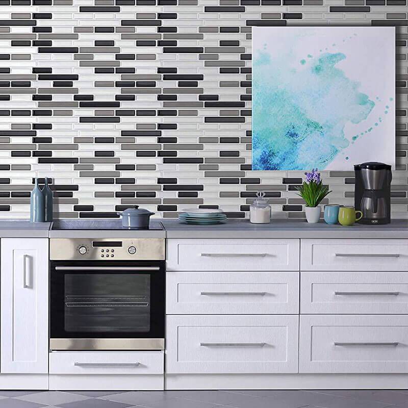Aarenzza crystal tile self-adhesive 3D wall sticker for home decor, featuring a glossy, textured geometric design on a wall.