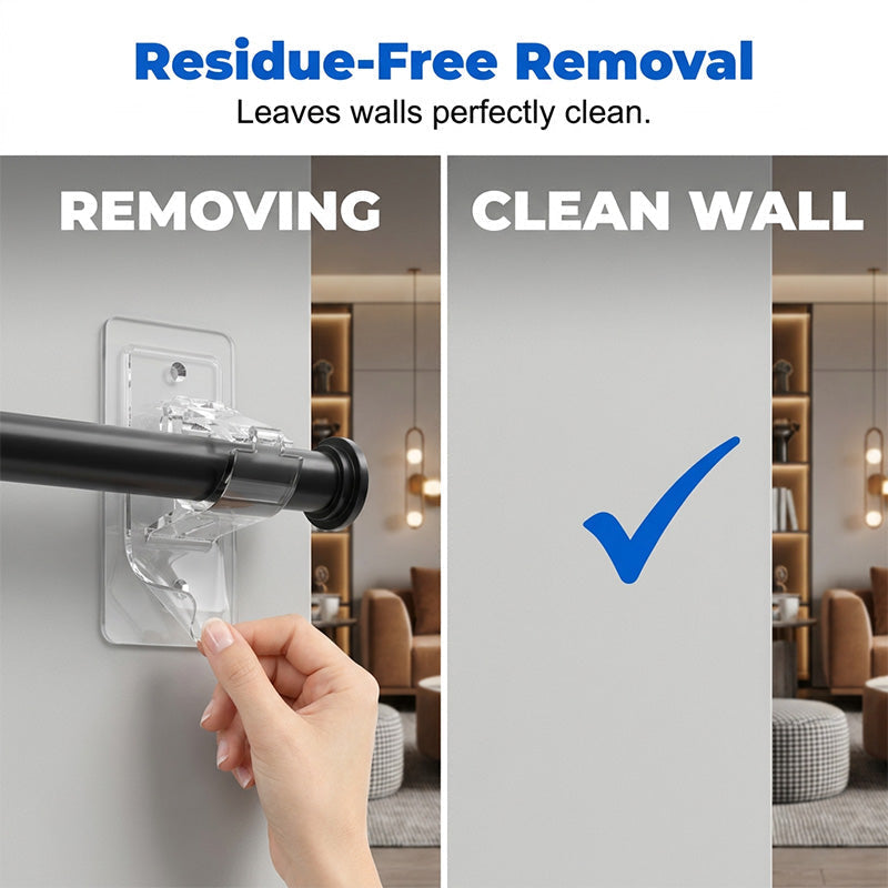 A heavy-duty self-adhesive rod support bracket by Arenzza, designed for kitchen and household rod mounting.