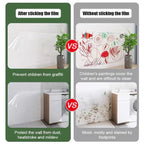Arenzza transparent waterproof anti-oil static adsorption wall stickers for kitchen and houseware applications, showcasing a sleek, clear design.
