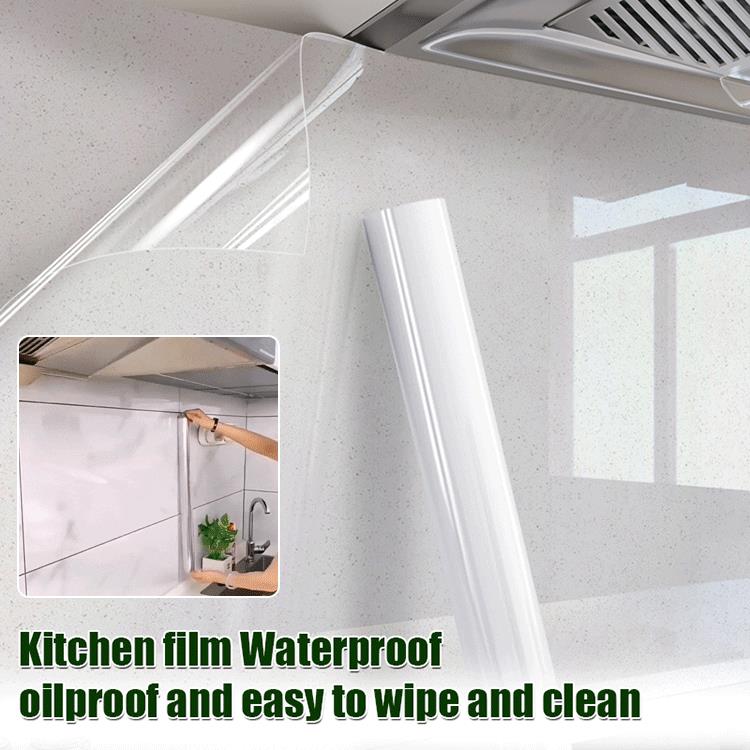 Arenzza waterproof and anti-oil static wall stickers for kitchen and houseware, featuring a transparent, easy-to-apply design.