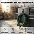 Arenzza heavy-duty magnetic double-claw hook attached to a metal surface, ideal for organizing kitchen and houseware items.