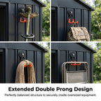 Arenzza heavy-duty magnetic double-claw hook attached to a metal surface for kitchen or houseware organization.