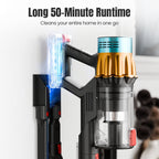 Arenzza cordless lightweight handheld vacuum cleaner for house and kitchen cleaning, shown with dust collection and ergonomic design.