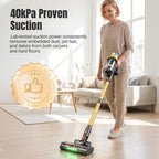 Arenzza cordless lightweight handheld vacuum cleaner for housework, shown in a clean, modern kitchen setting.