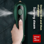 Aarenza mini portable handheld steamer for household use, compact design ideal for quick fabric steaming and clothing touch-ups.