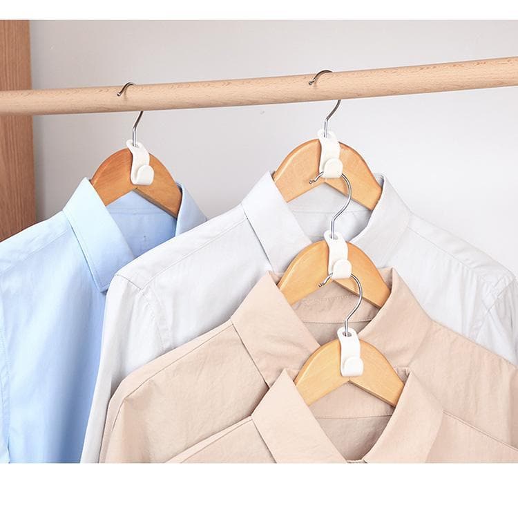 Arenzza space-saving hanger connector hooks for closets, showing sturdy metal hooks used to double closet space efficiently.