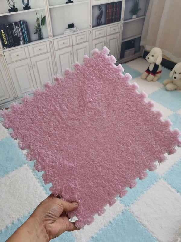 Colorful plush patchwork foam floor mat by Arenzza, ideal for kitchen or houseware use, soft and cushioned for comfort.