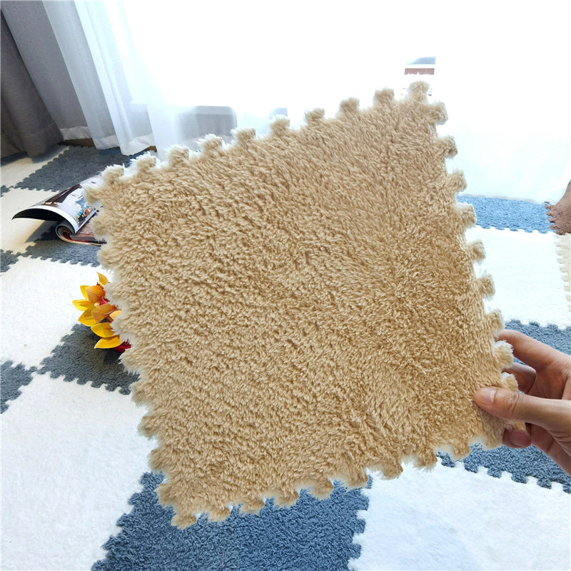 Arenzza plush patchwork foam floor mat with colorful, soft cushioning for houseware and kitchen use.
