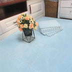 A plush patchwork foam floor mat in colorful houseware and kitchen setting, featuring soft, cushioned surface for comfort.
