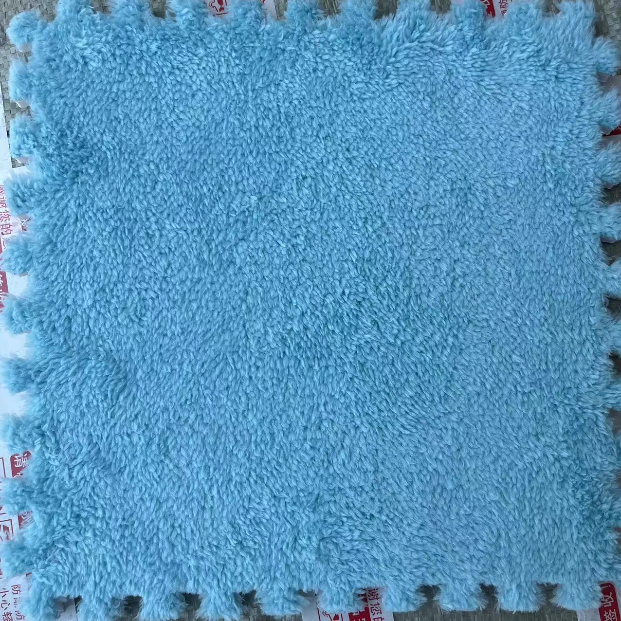 Arenzza plush patchwork foam floor mat with colorful squares, soft and cushioned for household and kitchen use.