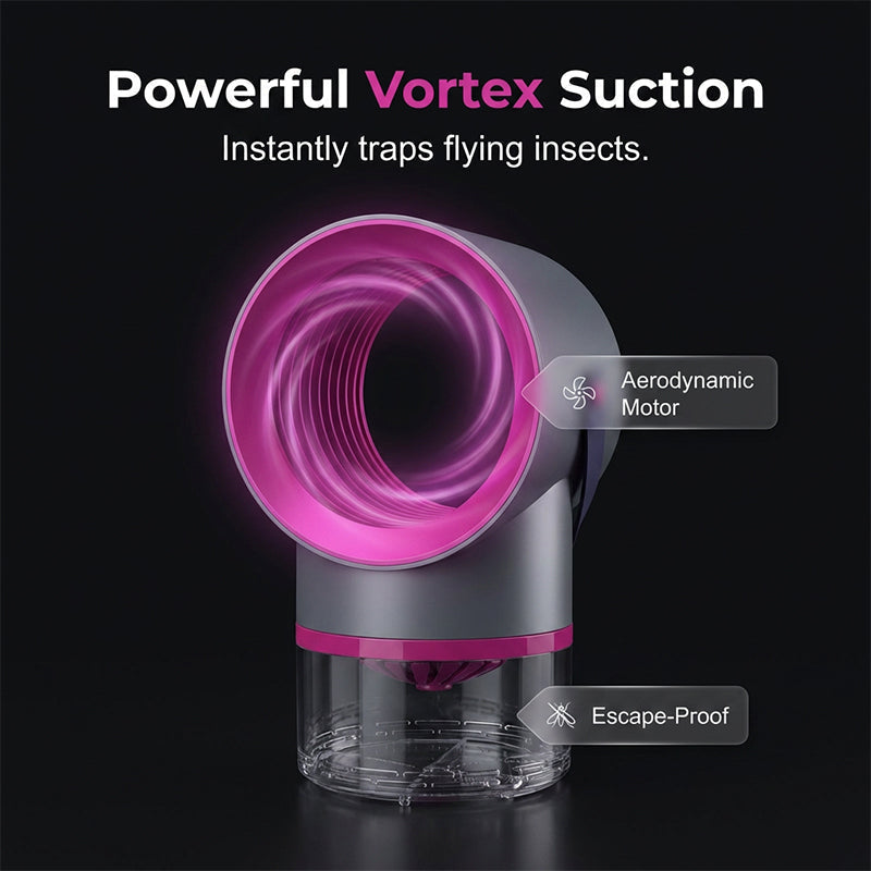 Arenzza 360° UV Light Mosquito Trap for home, showing the sleek black houseware device with UV light bulbs designed to attract insects