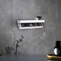 Arenzza wallboard with secret compartment for houseware and kitchen storage, featuring a sleek, functional design and hidden storage space.