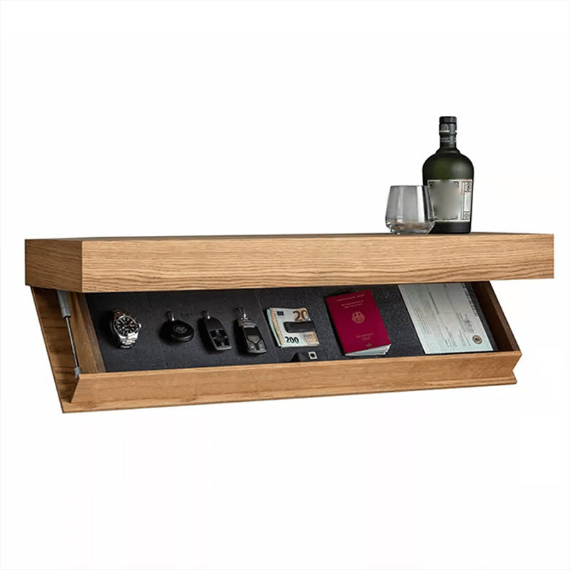 Arenzza wallboard with hidden compartment for houseware and kitchen storage, featuring a sleek, modern design and secure secret storage space.