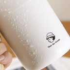 Arenzza rechargeable self-stirring mug with lid, black ceramic design, showing the mug with lid on and stirring mechanism visible inside.