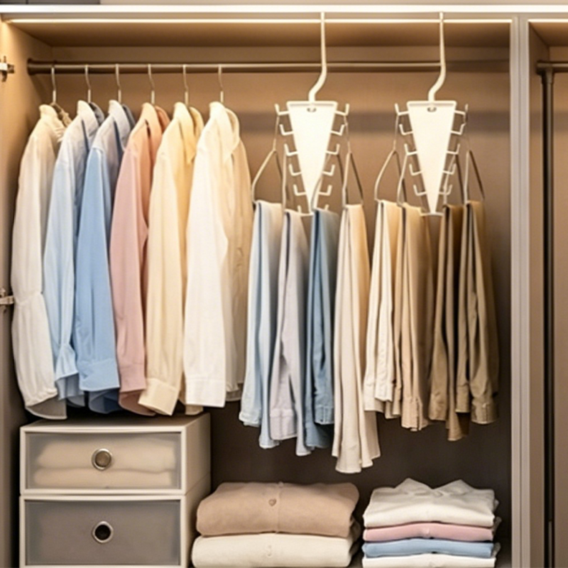 Arenzza smart triangular closet storage organizer with multiple compartments for efficient home organization and space-saving.