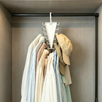Arenzza smart triangular closet storage bin in white with multiple compartments for organized home storage and clutter reduction.