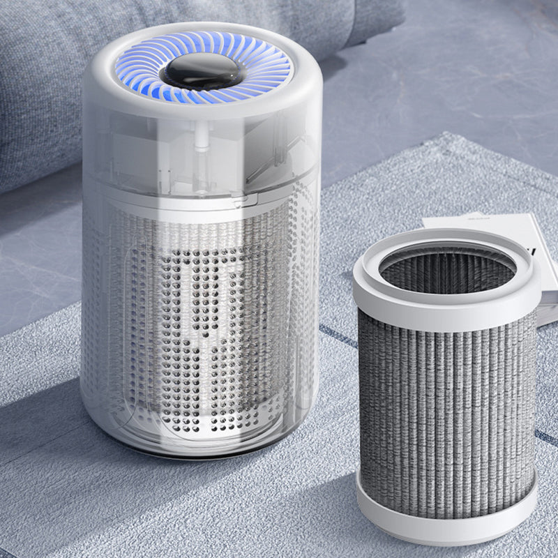 Arenzza compact home air purifier in white with digital display, designed for allergy relief, dust, and pet hair removal.