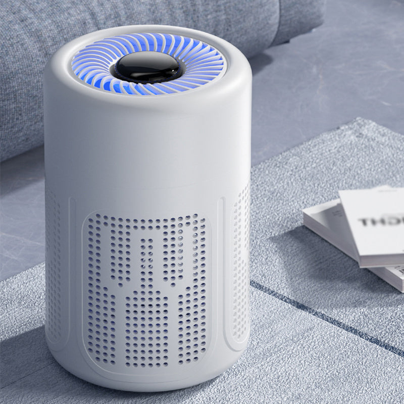 Arenzza compact home air purifier with sleek design, showing air intake and outlet, ideal for allergies, dust, and pet hair.
