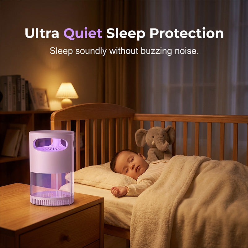 Arenzza UV mosquito killer lamp with quiet USB design, chemical-free insect trap for indoor use, effective for pest control.