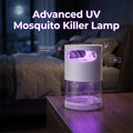 Arenzza UV mosquito killer lamp with USB connection, quiet operation, chemical-free design, suitable for home use.